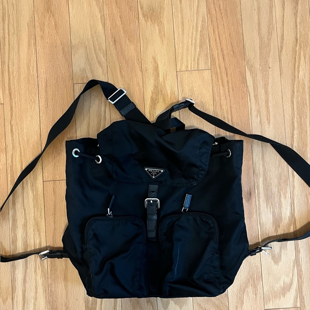 Authentic Prada Nylon Black Backpack